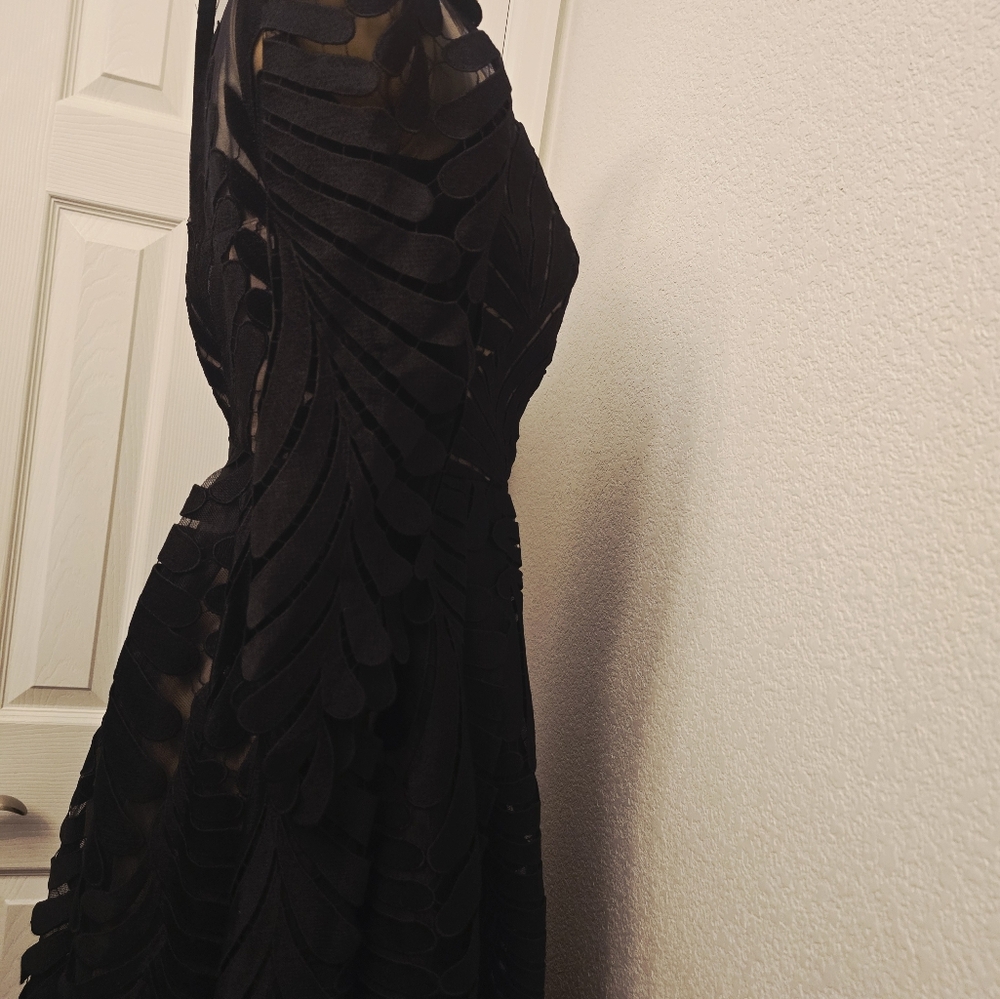 BHLDN Black Leaf Pattern Dress - Picture 5 of 16